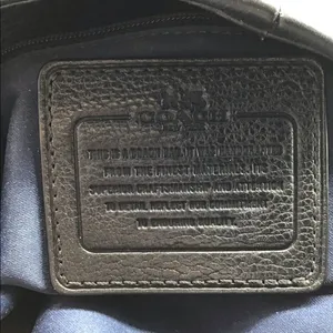 COACH black leather three compartment shoulder bag thumbnail 3