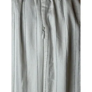 Maison Tara Midi Dress Womens 10 White Striped Excellent Ruffle Wrap V-Neck Puff thumbnail 10