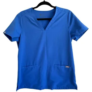 FIGS Royal Blue Catarina One-Pocket Scrub Top Women’s Size Small Style FW1100 thumbnail 1