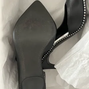 Bleecker & Bond black heels w/silver beads: size 7 thumbnail 2