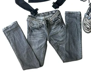 ✨ Studded Miss Me straight Jeans — Gray Wash (Youth 14) thumbnail 1