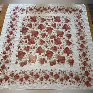 Laura Ashley Floral Square Polyester Scarf Cottagecore Vintage Made In Italy thumbnail 2