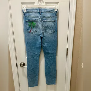 MOTHER High waisted Looker ankle fray jeans size 26 thumbnail 13