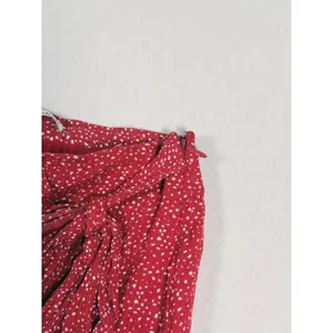 Abercrombie & Fitch Polka Dot Faux Wrap Mini Skirt Size XS Red Dainty Whimsical thumbnail 9