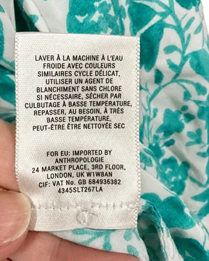 827 Maeve Anthropologie Floral Blouse Women X-Small Coastal Boho thumbnail 7
