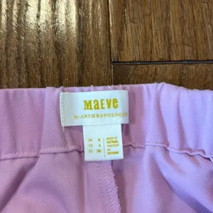 Anthropologie Maeve pink seam front trouser pant 4 thumbnail 5