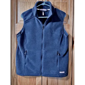 Vineyard Vines Marthas Vineyard Fleece Vest Womens L‎ Large Full Zip Navy thumbnail 2