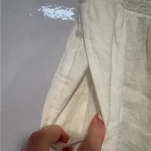Aerie white Cream pool to party‎ Elastic-Waist linen Summer Shorts thumbnail 2