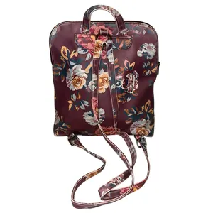 Matilda Jane Plum Perfect Floral Backpack Faux‎ Leather School Travel Bag Boho thumbnail 5