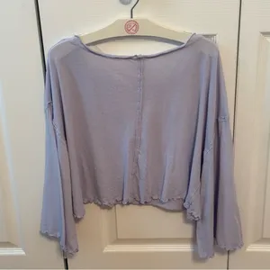 Free People We The Free Bird Gang Tee in Lilac thumbnail 3