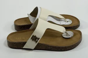 Tommy Hilfiger Size-7.5M Womens White Tobeach Thong Sandals thumbnail 1