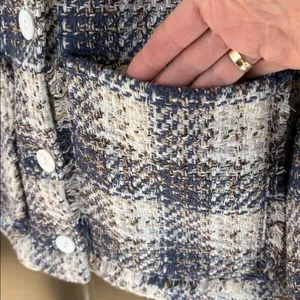 NWT Blank NYC Once In A Lifetime Cropped Tweed Shacket Size XS Retail $128.00 thumbnail 9
