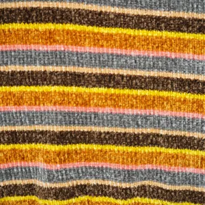 Volcom Women's XL Chenille Striped Cropped Crew Neck Sweater Brown Orange Yellow thumbnail 9