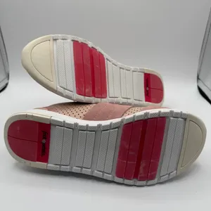 Foot Petals Pink Leather Suede Perforated Comfort Sneakers Women’s 8M thumbnail 6
