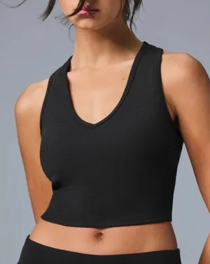 Alo Yoga Goddess Ribbed Cropped Tank Racerback thumbnail 1