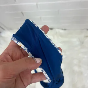NWT RVCA Blue Daisy Floral Skimpy Coverage High Cut Leg Bikini Bottoms Size M/10 thumbnail 7
