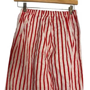 Aexae Revolve Red White Striped Linen Drawstring High Rise Wide Leg Pants Small thumbnail 8