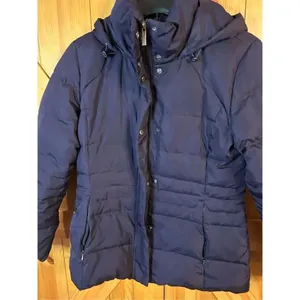 Calvin Klein Down Puffer Jacket Coat Hooded Eggplant Size Medium (4350) thumbnail 3