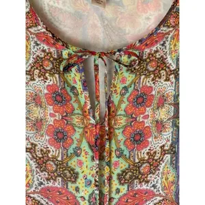 Brooks‎ Brothers Red Fleece Dress Women 12 Multicolor Floral Mini Preppy Boho thumbnail 6