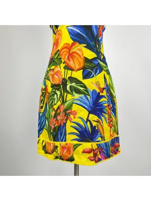 NWOT Farm Rio Bright Nature Linen Halter Mini Dress Size XS thumbnail 7