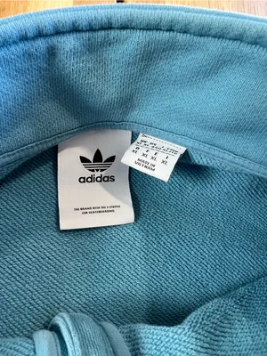 Adidas Skateboarding Quarter Zip Sweatshirt XL Blue Mock Neck Pullover Logo thumbnail 6