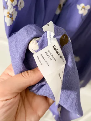 Reformation Lavender Floral Spaghetti-Strap Dress thumbnail 7