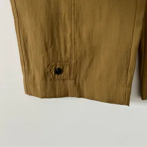 Zara Tan Brown High Rise Viscose Wide Leg Pleated Pull On Cropped Trouser L NWT thumbnail 3