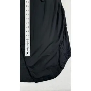 Acler Black Sleeveless Wrap Dress Button Detail‎ Asymmetrical Hem Size US 6 thumbnail 6