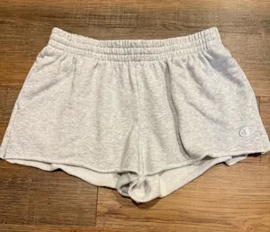Champion Light Gray Women's Athletic Lounge Shorts thumbnail 1