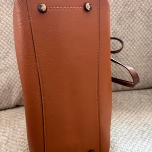 Coach Field Tote 30 Pebbled Leather Cognac Burgundy thumbnail 4
