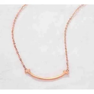 NEW‎ Rose Gold Filled Curved Bar Necklace , 16-18 thumbnail 3