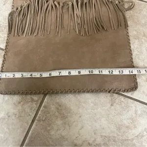 Trinity Ranch fringe‎ Concealed Carry Hobo Bag-Khaki EUC Gently used thumbnail 8