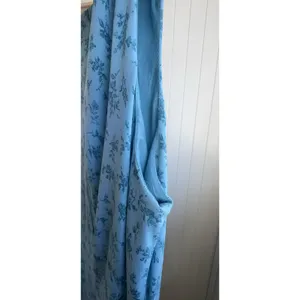 Vintage Banana Republic Y2K 2002 Blue Floral Ruched Midi Dress Size 6 thumbnail 9
