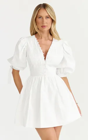 Showpo Zandra Mini Dress White thumbnail 1
