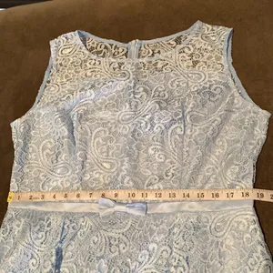 Women’s Blue Floral Lace High Low Cocktail Party Bridesmaid Dress Size XL NEW thumbnail 10