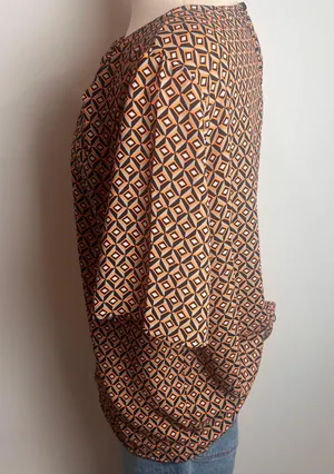 Pleione Geo Abstract Bow Detail Blouse thumbnail 4