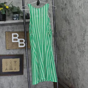 NWT Becca Womens Standard Cabo High-Neck Dress Cover Up Swim Emerald Green L thumbnail 5