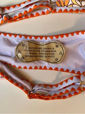 Floral Orange Triangle Bikini Bottoms Size XL thumbnail 7