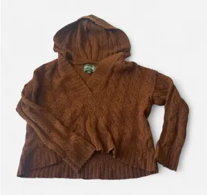 American Eagle Brown Cable Knit Sweater thumbnail 1