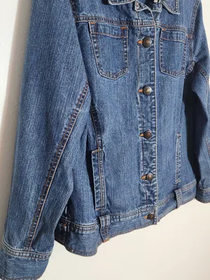 Jamaica Bay Medium Wash Denim Jacket Size 1X thumbnail 3