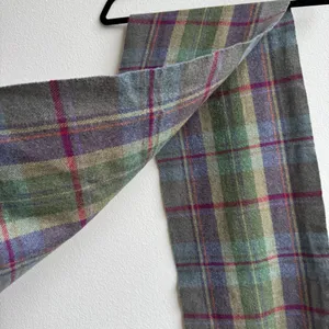 Polo Ralph Lauren 100% Lambswool Green Plaid Scarf Made in Italy Fringe Preppy thumbnail 4
