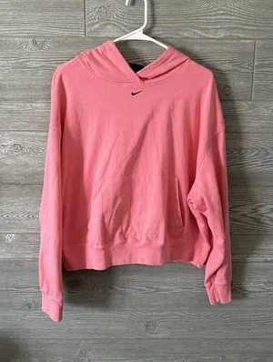 NIKE Centre Swoosh Hoodie Pink Pullover Womens M‎ thumbnail 1
