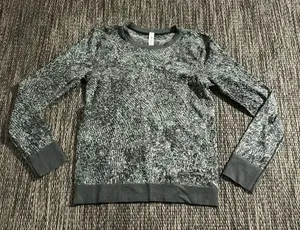 Lululemon Swiftly Breathe Long Sleeve Floral Fauna Black Rhino Grey Size 4 thumbnail 1