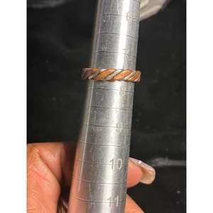 Sterling Silver and Copper Mixed Metal Twisted Band Ring Size 7.5 thumbnail 3