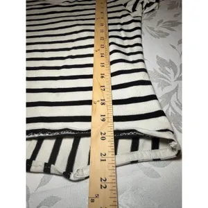 Madewell Black White Mixed Stripe Size Medium Casual Minimalist thumbnail 5
