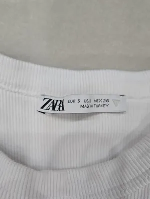 Zara White Ribbed Tank Top Size S thumbnail 5