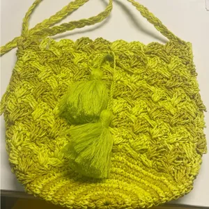 Urban Outfitters Bermudan Bucket Straw Bag. thumbnail 1