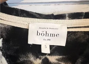 Bohme Black and Off White Tie Dye Oversized Crop Hoodie. Size Small. EUC thumbnail 11