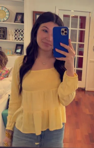 Yellow Long Sleeve shirt Size XS thumbnail 1