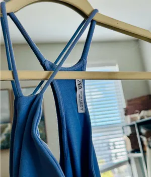 ZARA Mini Dress Blue thumbnail 3
